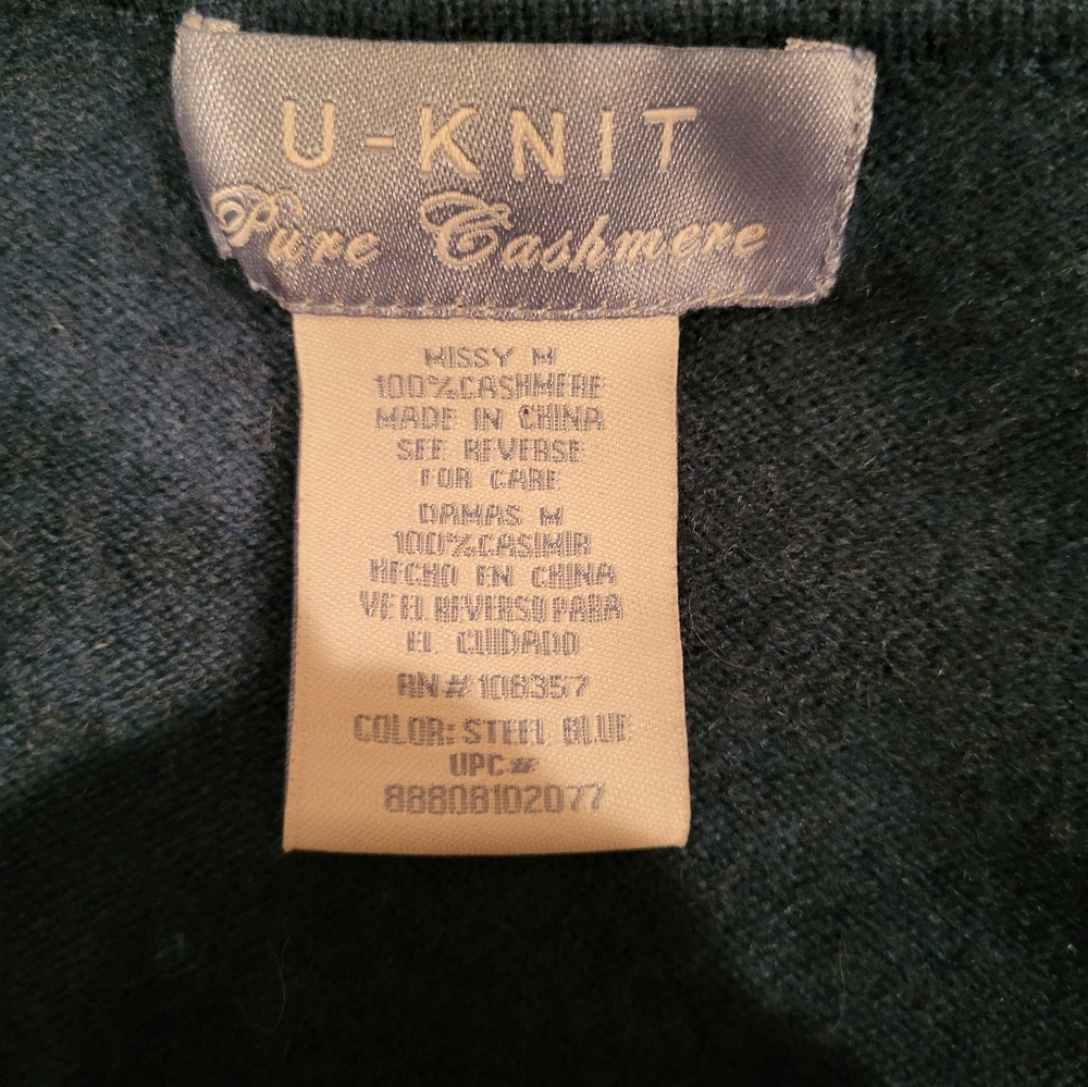 130. 100% Cashmere Sweater by U-KNIT - Size Medium - Picture 4 of 4